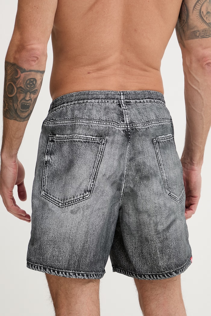 Îmbrăcăminte Diesel pantaloni scurți de baie pentru bărbați SOCCER-41-DNM A20535.0GSBC gri