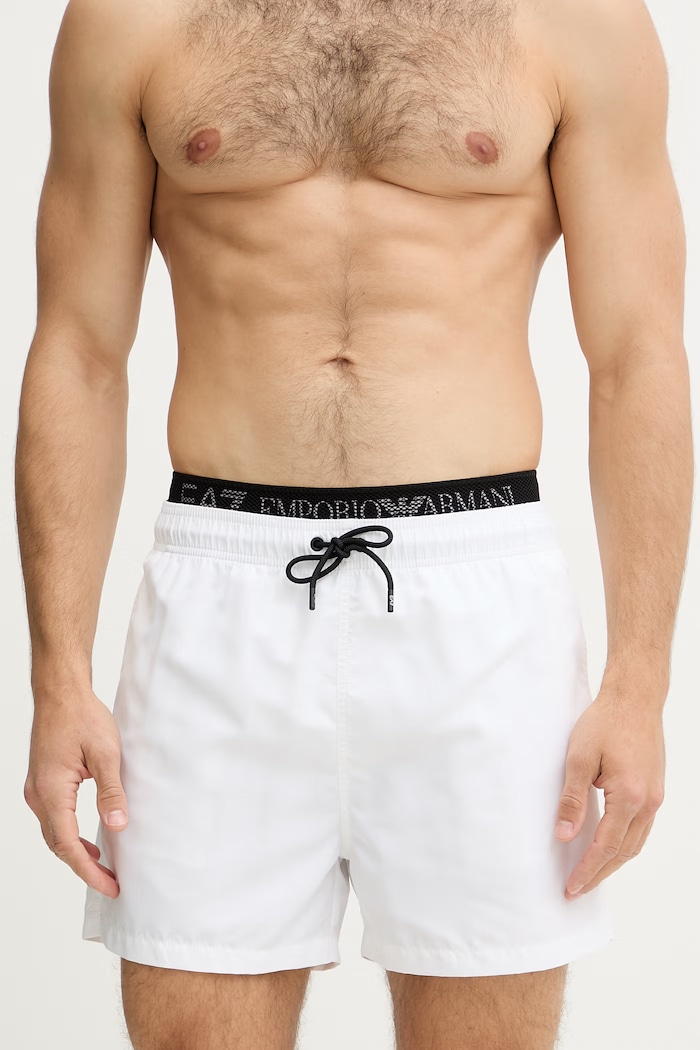 EA7 Emporio Armani plavecké šortky pánske AF21074.7M001689 biela SS26