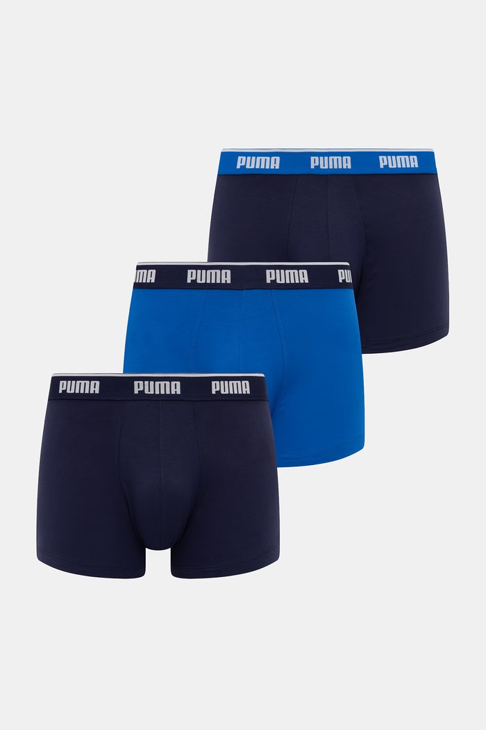 Boxerky Puma BOXER 3-pak pletenina tmavomodrá 947130