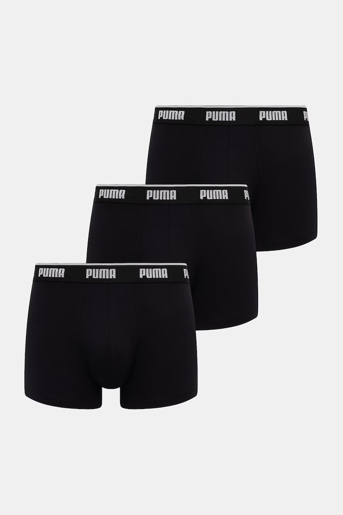 Boxerky Puma BOXER 3-pak pletenina čierna 947130