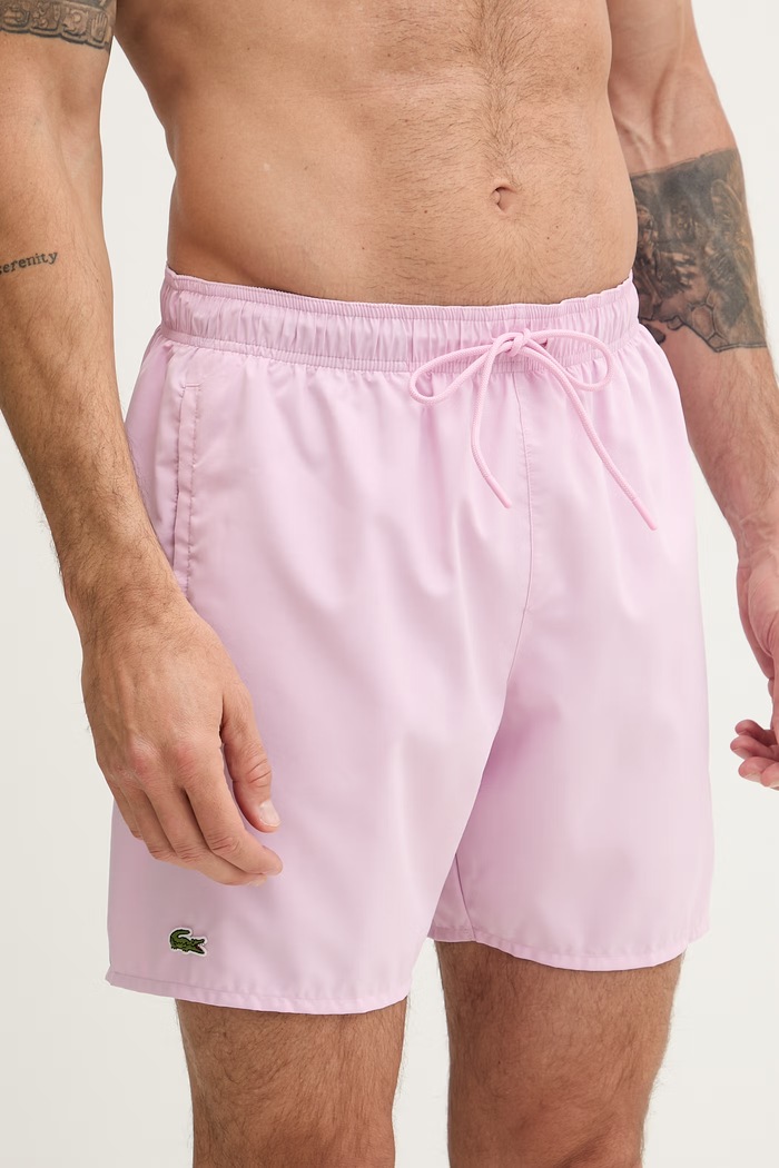 Lacoste σορτς μαγιό ανδρικά MH9088 ροζ SS26
