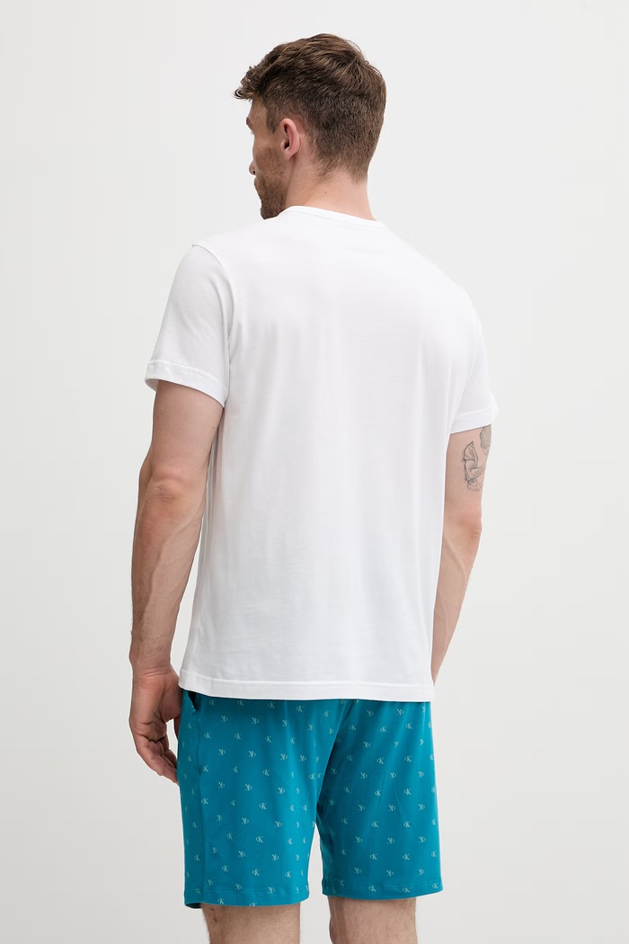 Calvin Klein Underwear piżama dwuczęściowa męska bawełniana LV00NM2900 turkusowy SS26