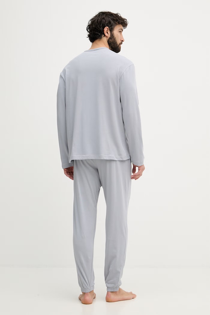 Calvin Klein Underwear piżama dwuczęściowa męska bawełniana z elastanem szary LV00NM2999
