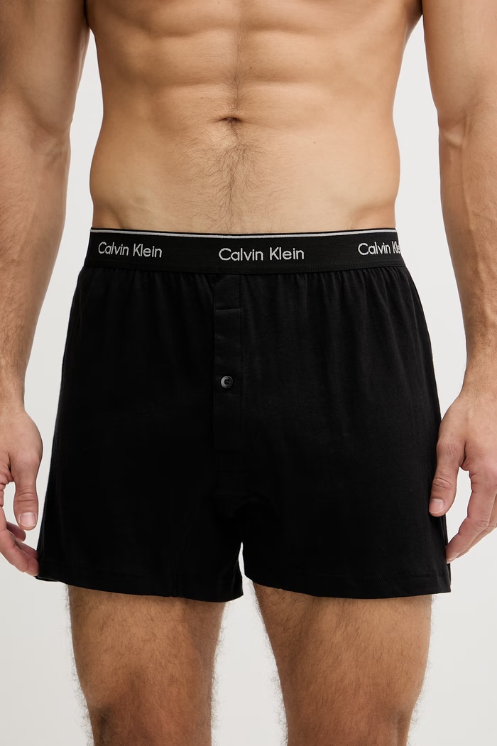 Calvin Klein Underwear boxerky pánske bavlnené 3-pak čierna 000NB4005A