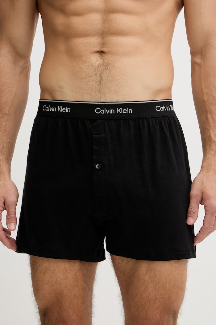 Calvin Klein Underwear boxerky pánske bavlnené 3-pak čierna 000NB4005A