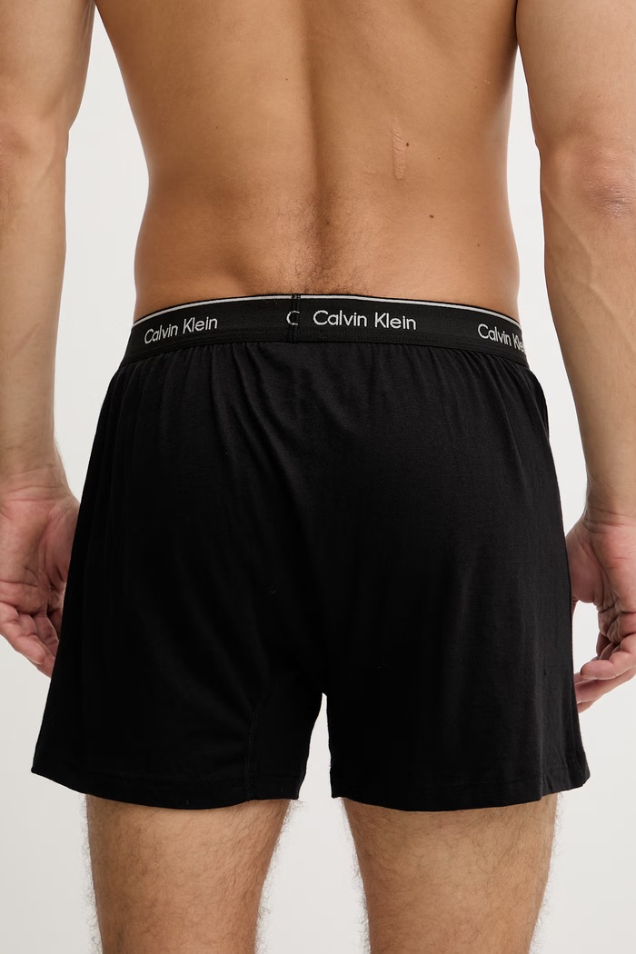 Calvin Klein Underwear boxerky pánske bavlnené 3-pak 000NB4005A čierna
