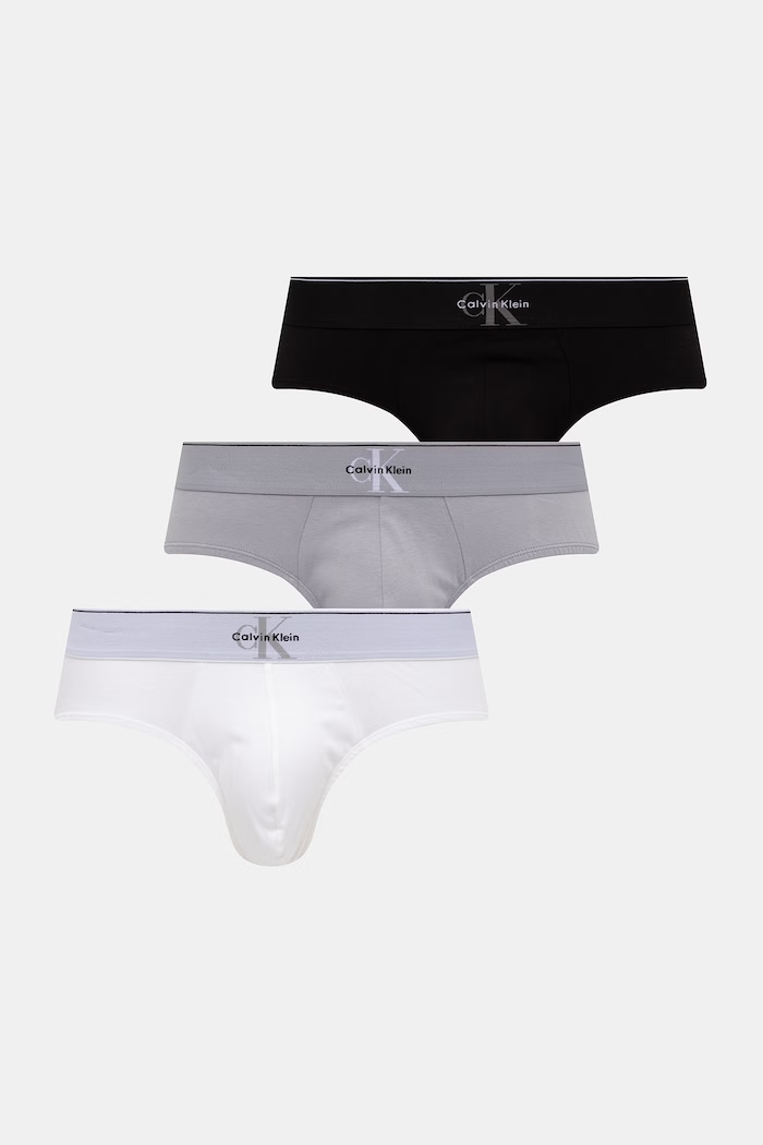 Calvin Klein Underwear slip pentru bărbați pachet de 3 alb LV00NB4471