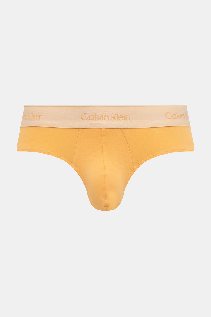 Calvin Klein Underwear σλιπ ανδρικά βαμβάκι με ελαστάν 5-pack LV00NB4549 κίτρινο