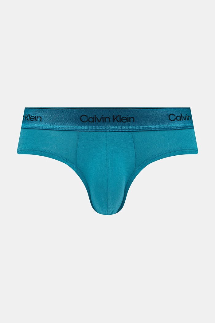 Oblečenie Calvin Klein Underwear slipy pánske s bavlnou 3-pak LV00NB4574 zelená