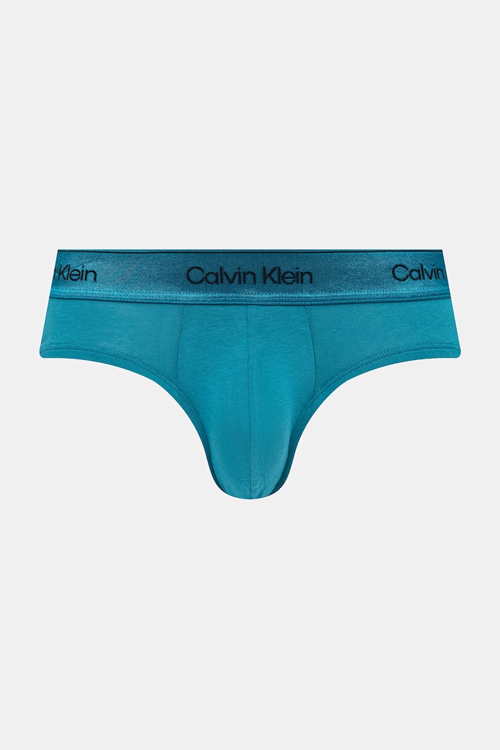 Oblečenie Calvin Klein Underwear slipy pánske s bavlnou 3-pak LV00NB4574 zelená