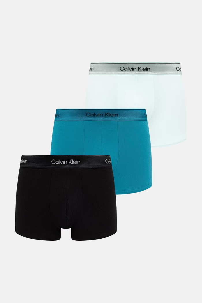 Calvin Klein Underwear boxeri pentru bărbați, din bumbac cu elastan pachet de 3 verde LV00NB4575