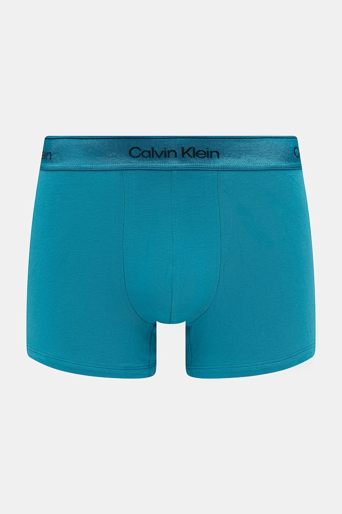 Îmbrăcăminte Calvin Klein Underwear boxeri pentru bărbați, din bumbac cu elastan pachet de 3 LV00NB4575 verde