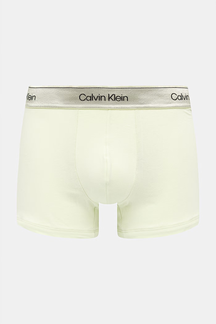 Îmbrăcăminte Calvin Klein Underwear boxeri pentru bărbați, din bumbac cu elastan pachet de 3 LV00NB4575 verde