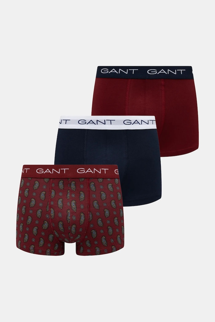 Boxerky Gant 3-pak jemný vzor červená 902533073
