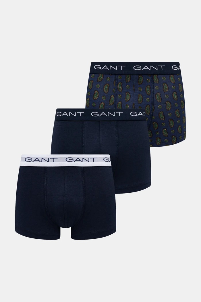 Boxerky Gant 3-pak jemný vzor tmavomodrá 902533073