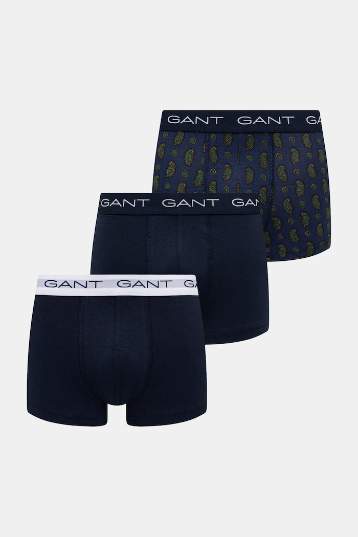 Boxerky Gant 3-pak jemný vzor tmavomodrá 902533073