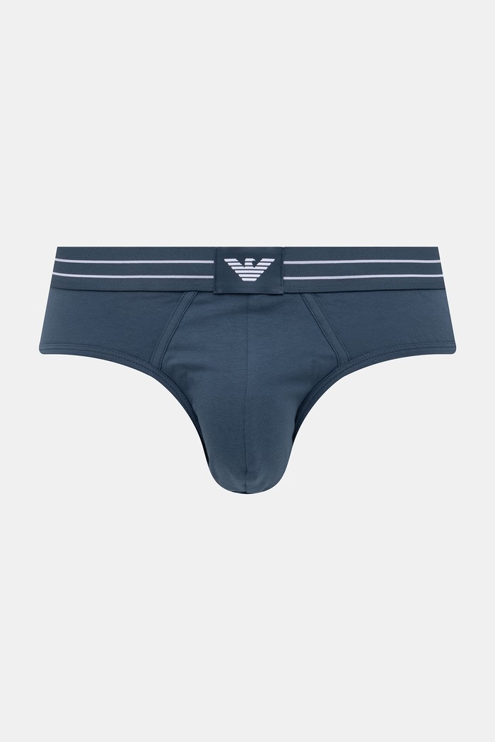 Emporio Armani Underwear pánske bavlnené slipy s elastanom 2-pak EM000401.AF18884 zelená SS26