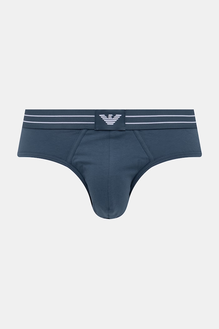 Emporio Armani Underwear pánske bavlnené slipy s elastanom 2-pak EM000401.AF18884 zelená SS26