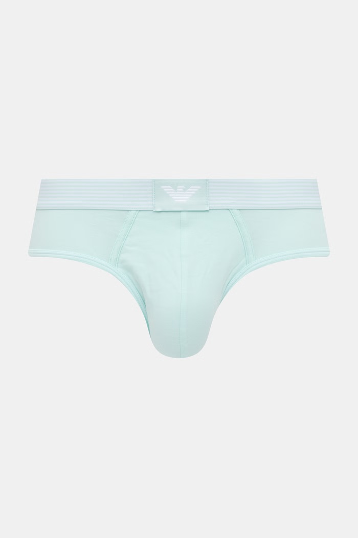Oblečenie Emporio Armani Underwear pánske bavlnené slipy s elastanom 2-pak EM000401.AF18884 zelená