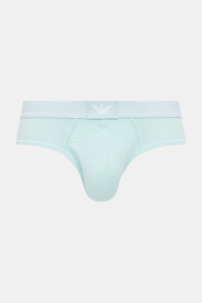 Oblečenie Emporio Armani Underwear pánske bavlnené slipy s elastanom 2-pak EM000401.AF18884 zelená
