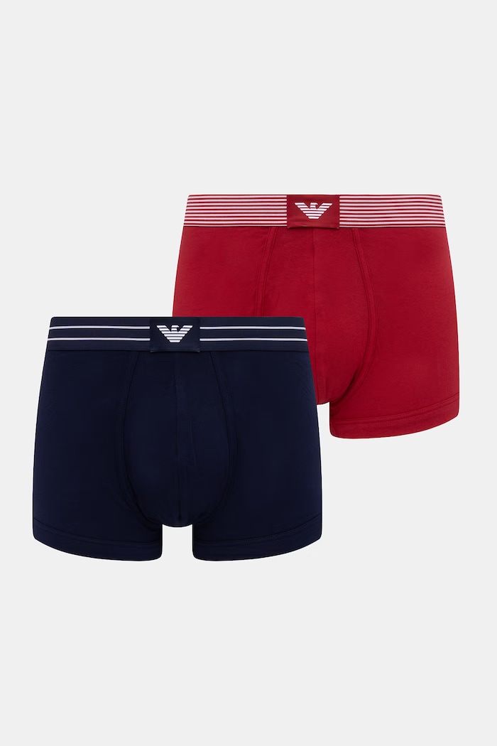 Emporio Armani Underwear pánske bavlnené boxerky s elastanom 2-pak červená EM000254.AF18884