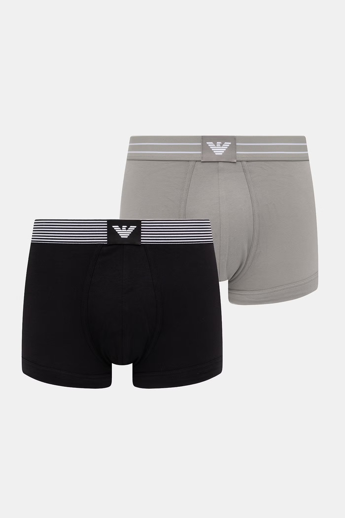Emporio Armani Underwear pánske bavlnené boxerky s elastanom 2-pak čierna EM000254.AF18884