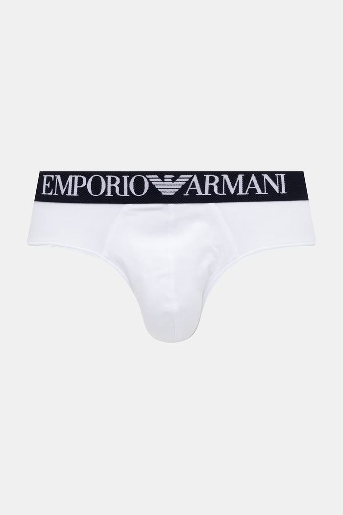 Îmbrăcăminte Emporio Armani Underwear slip pentru bărbați, din bumbac cu elastan pachet de 2 EM000251.AF18881 bleumarin