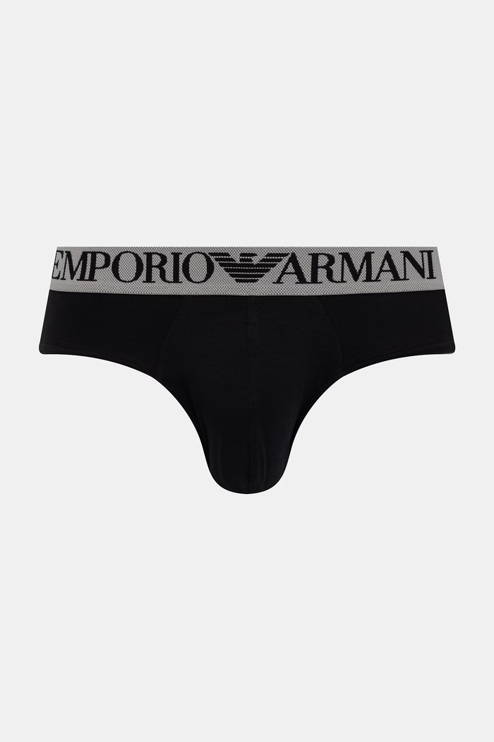 Emporio Armani Underwear slip pentru bărbați, din bumbac cu elastan pachet de 2 EM000251.AF18881 negru SS26
