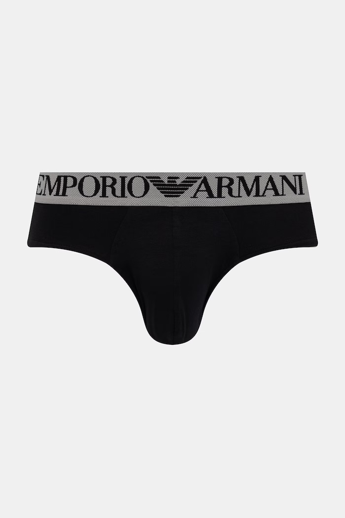 Emporio Armani Underwear slip pentru bărbați, din bumbac cu elastan pachet de 2 EM000251.AF18881 negru SS26
