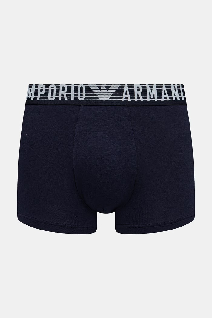 Odzież Emporio Armani Underwear bokserki dopasowane męskie z wiskozą EM001014.AF18893 granatowy