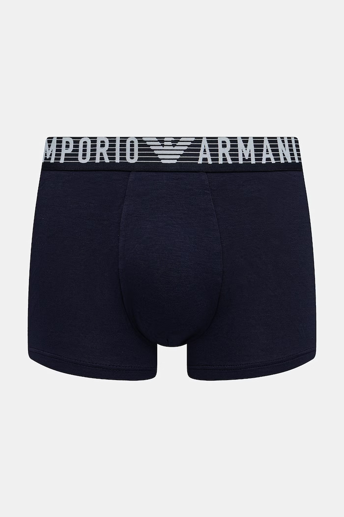 Odzież Emporio Armani Underwear bokserki dopasowane męskie z wiskozą EM001014.AF18893 granatowy