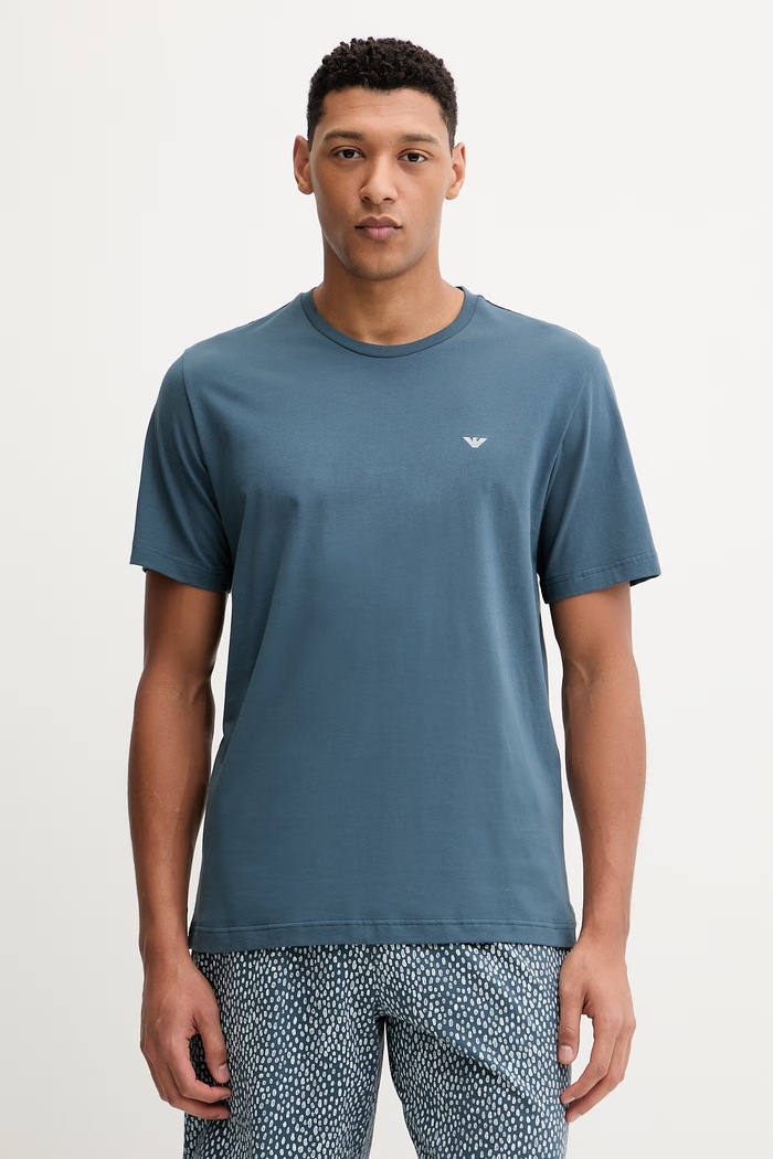 Emporio Armani Underwear piżama bawełniana EM000399.AF18885 granatowy SS26