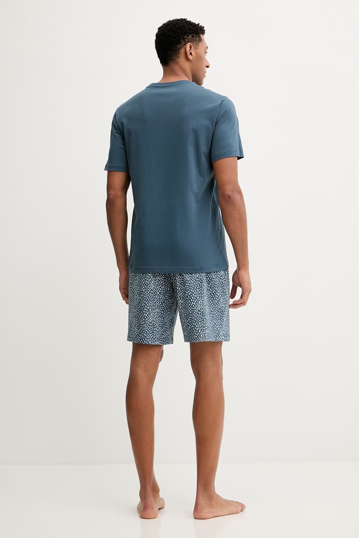 Emporio Armani Underwear piżama bawełniana granatowy EM000399.AF18885