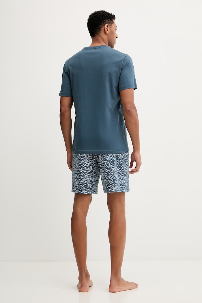 Emporio Armani Underwear piżama bawełniana granatowy EM000399.AF18885