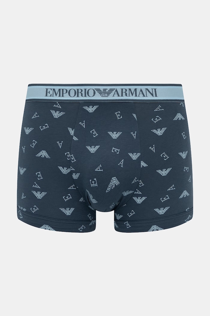 Îmbrăcăminte Emporio Armani Underwear boxeri mulați pentru bărbați pachet de 3 EM000370.AF20669 bleumarin