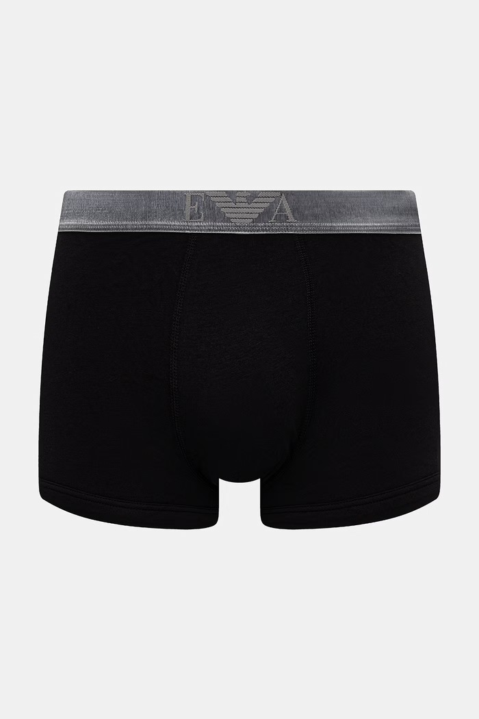 Îmbrăcăminte Emporio Armani Underwear boxeri pentru bărbați, cu bumbac pachet de 3 EM000259.AF18886 negru