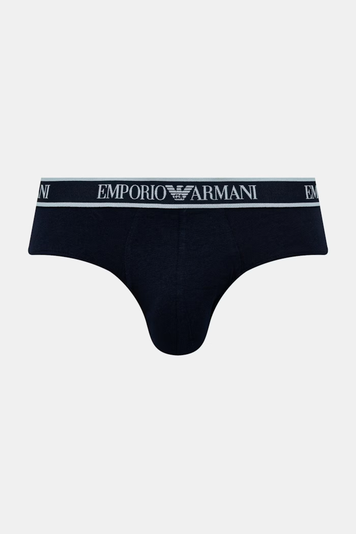 Emporio Armani Underwear slip pentru bărbați, cu bumbac pachet de 3 EM000258.AF20669 bleumarin SS26