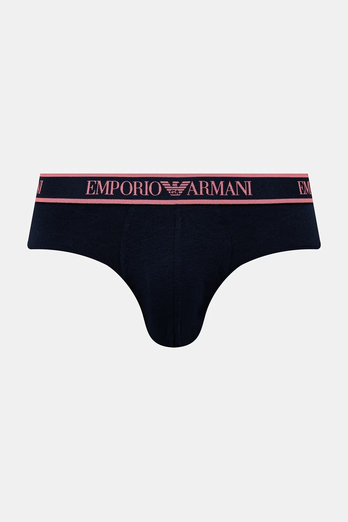 Îmbrăcăminte Emporio Armani Underwear slip pentru bărbați, cu bumbac pachet de 3 EM000258.AF20669 bleumarin