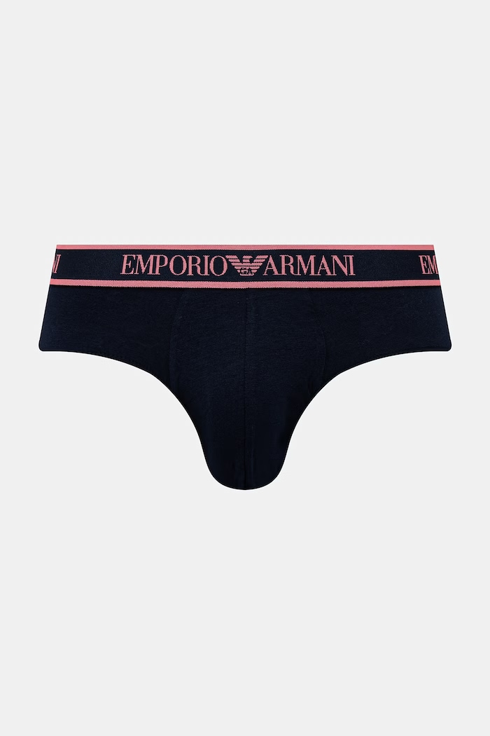 Îmbrăcăminte Emporio Armani Underwear slip pentru bărbați, cu bumbac pachet de 3 EM000258.AF20669 bleumarin
