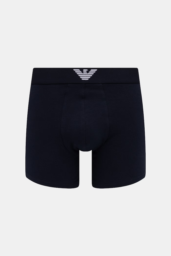 Pánske bavlnené boxerky s elastanom Emporio Armani Underwear 2-pak EM000252.AF18881 tmavomodrá SS26