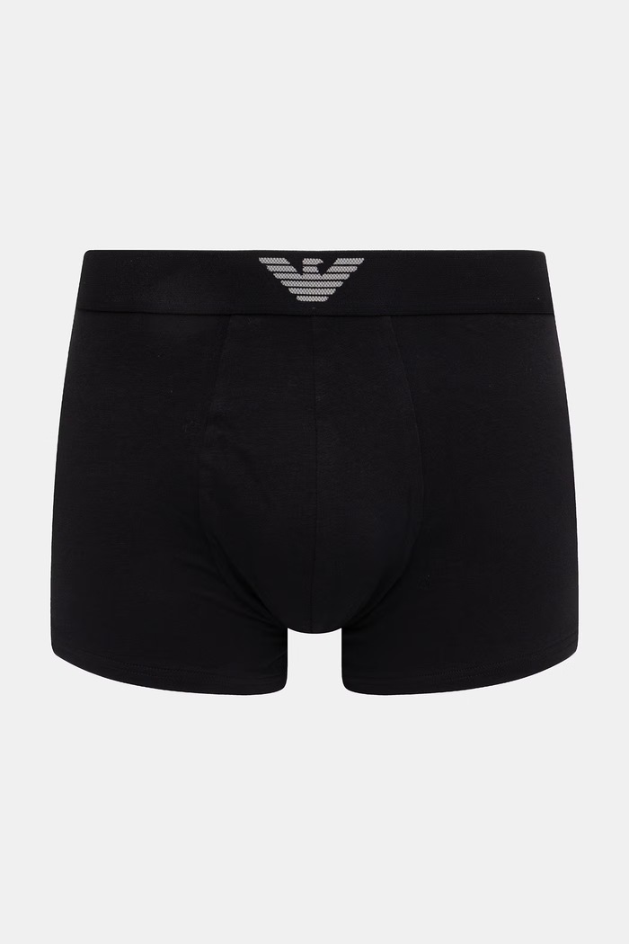 Îmbrăcăminte Emporio Armani Underwear boxeri pentru bărbați, din bumbac cu elastan pachet de 2 EM000252.AF18881 negru