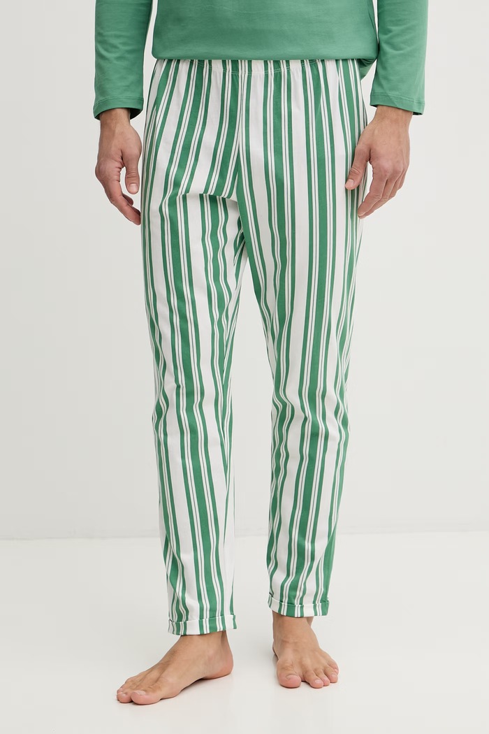 United Colors of Benetton piżama męska bawełniana zielony 3MFL4P035