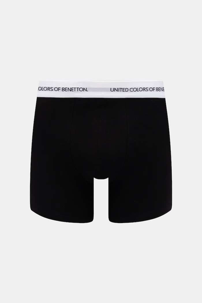 United Colors of Benetton boxeri pentru bărbați pachet de 3 negru 3OP82X01R