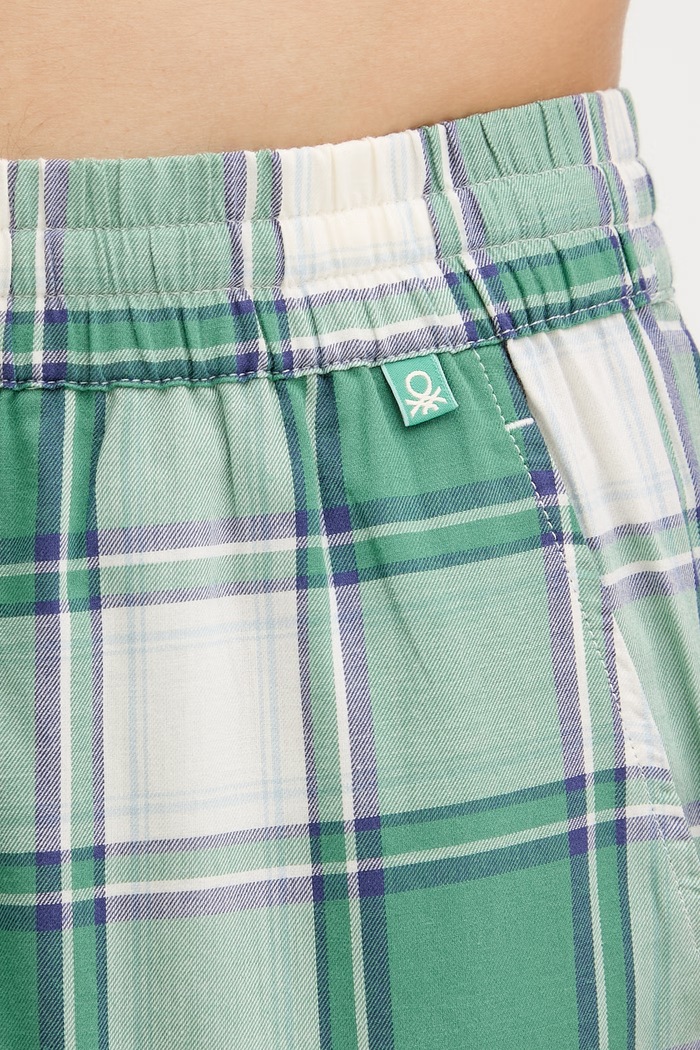 United Colors of Benetton spodnie piżamowe męskie bawełniane zielony 4ZPZ4F00F