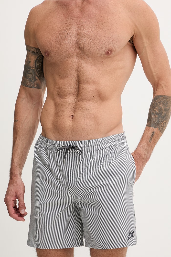 AllSaints szorty kąpielowe męskie CIPER M005WE biały SS26