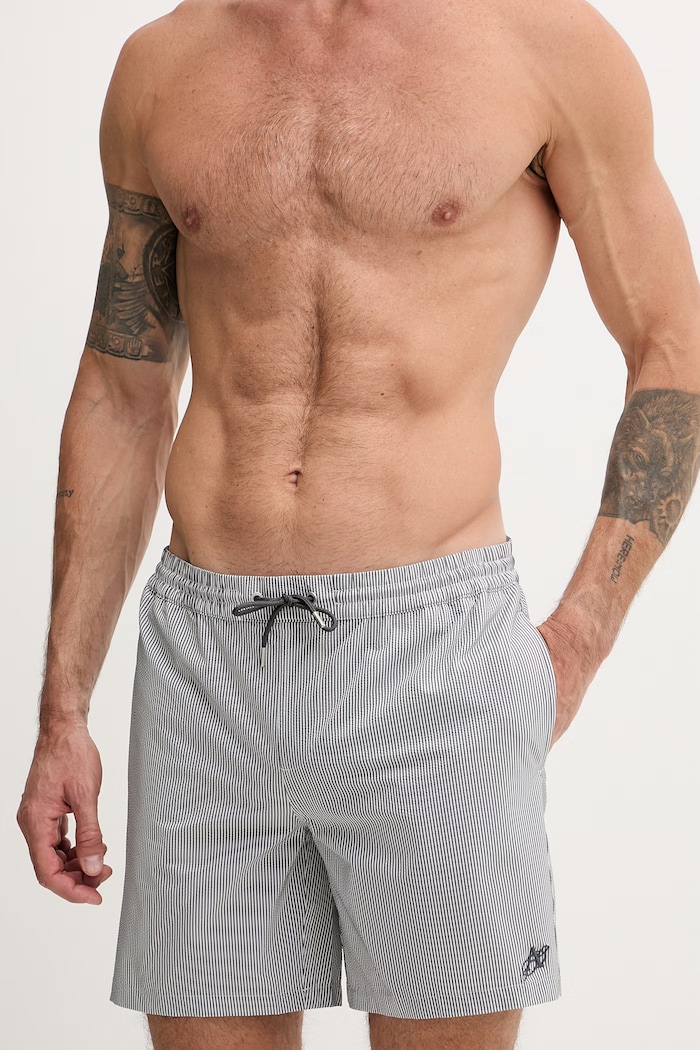 AllSaints szorty kąpielowe męskie CIPER M005WE biały SS26