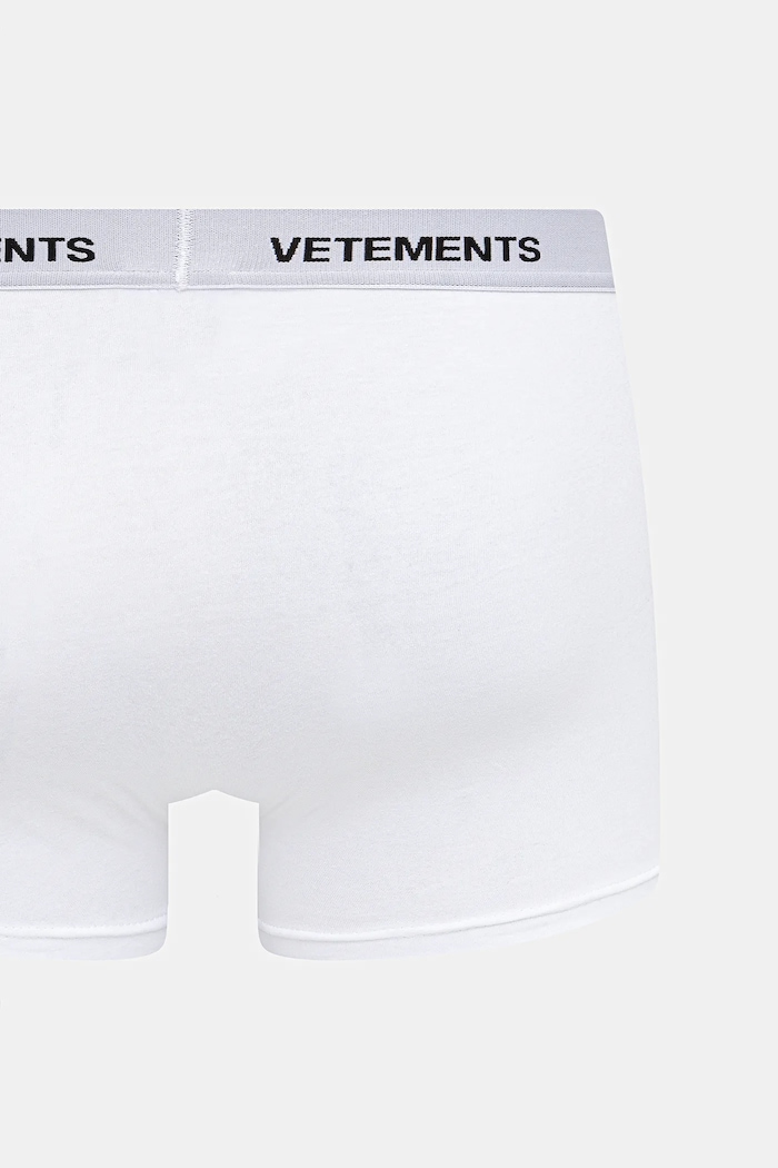 VETEMENTS bokserki Logo ME76UN272W biały SS26