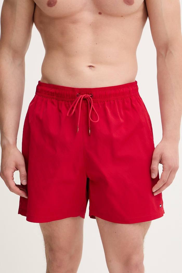 Tommy Hilfiger plavecké šortky pánske UM0UM03732 červená SS26