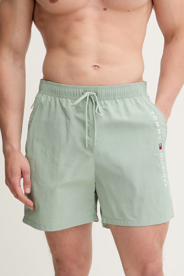 Tommy Hilfiger plavecké šortky pánske UM0UM03748 zelená SS26