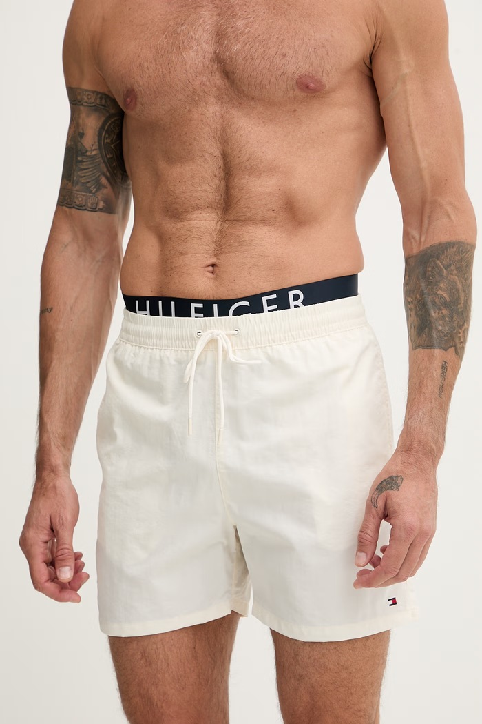 Tommy Hilfiger pantaloni scurți de baie pentru bărbați UM0UM03749 bej SS26
